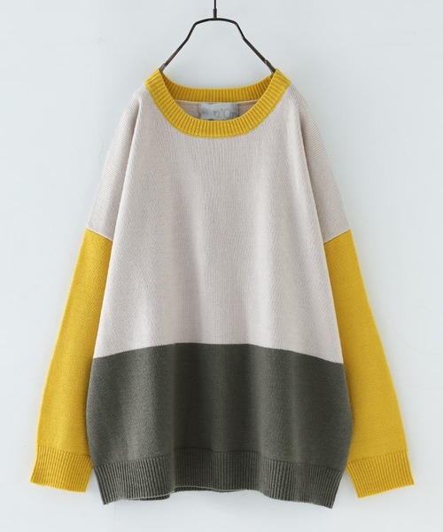 n'OrLABEL（ノアールレーベル）の「【廃盤】『絶妙配色デザインニット』（ニット/セーター・レディース・ピンク/ラベンダー/グレイッシュブルー/グレー/ブラック・FREE）」の19枚目の写真