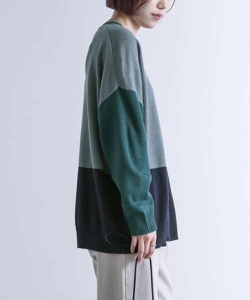 n'OrLABEL（ノアールレーベル）の「【廃盤】『絶妙配色デザインニット』（ニット/セーター・レディース・ピンク/ラベンダー/グレイッシュブルー/グレー/ブラック・FREE）」の12枚目の写真