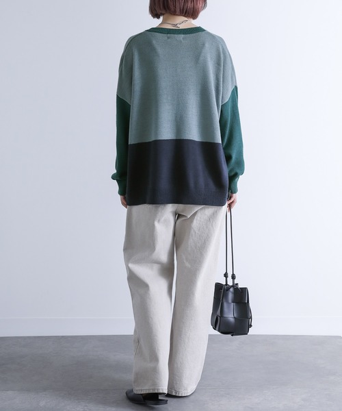 n'OrLABEL（ノアールレーベル）の「【廃盤】『絶妙配色デザインニット』（ニット/セーター・レディース・ピンク/ラベンダー/グレイッシュブルー/グレー/ブラック・FREE）」の13枚目の写真