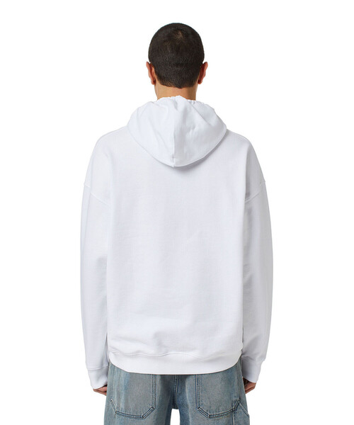 DIESEL（ディーゼル）の「メンズ スウェット パーカー リラックスフィット（パーカー・メンズ・ホワイト/ブラック・XX-LARGE/X-LARGE/LARGE/MEDIUM/X-SMALL/SMALL）」の13枚目の写真