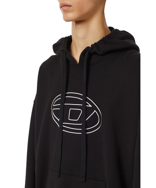 DIESEL（ディーゼル）の「メンズ スウェット パーカー リラックスフィット（パーカー・メンズ・ホワイト/ブラック・XX-LARGE/X-LARGE/LARGE/MEDIUM/X-SMALL/SMALL）」の20枚目の写真