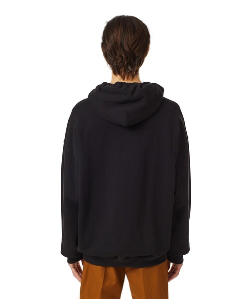 DIESEL（ディーゼル）の「メンズ スウェット パーカー リラックスフィット（パーカー・メンズ・ホワイト/ブラック・XX-LARGE/X-LARGE/LARGE/MEDIUM/X-SMALL/SMALL）」の18枚目の写真