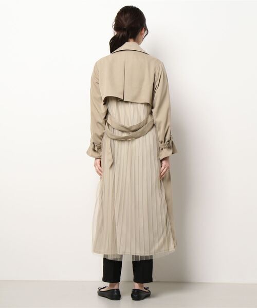 PICCIN(ピッチン)の「バックオーガンジーコート(トレンチコート・レディース・ベージュ・M/L)」の3枚目の写真