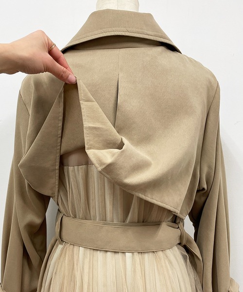 PICCIN(ピッチン)の「バックオーガンジーコート(トレンチコート・レディース・ベージュ・M/L)」の21枚目の写真