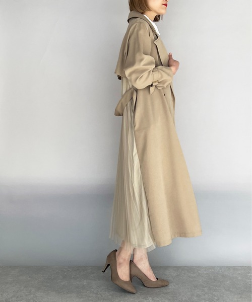 PICCIN(ピッチン)の「バックオーガンジーコート(トレンチコート・レディース・ベージュ・M/L)」の12枚目の写真