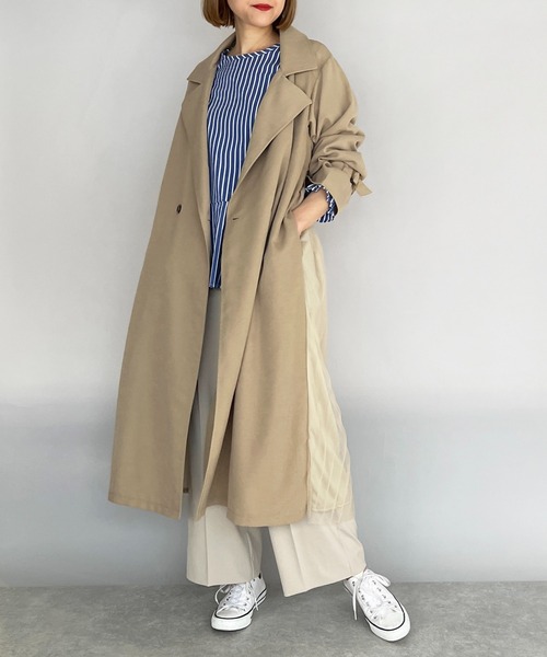 PICCIN(ピッチン)の「バックオーガンジーコート(トレンチコート・レディース・ベージュ・M/L)」の7枚目の写真