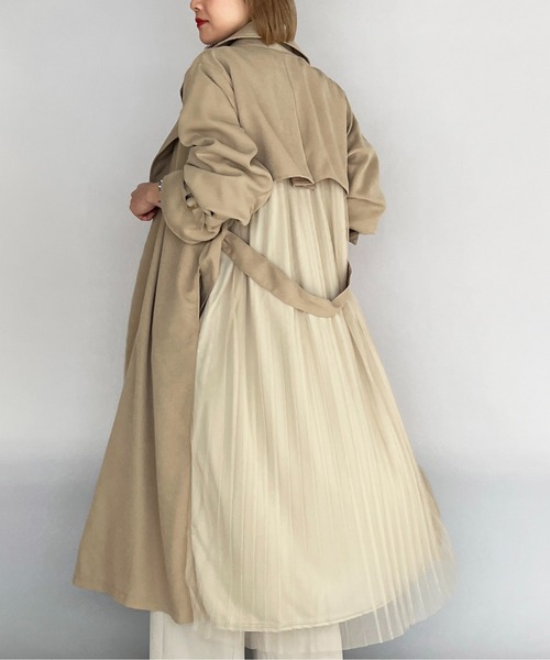 PICCIN(ピッチン)の「バックオーガンジーコート(トレンチコート・レディース・ベージュ・M/L)」の6枚目の写真