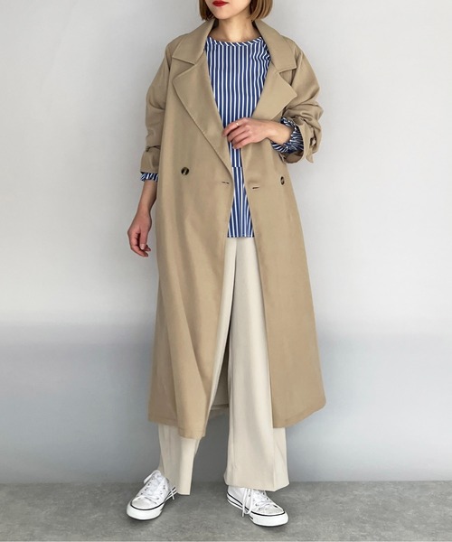 PICCIN(ピッチン)の「バックオーガンジーコート(トレンチコート・レディース・ベージュ・M/L)」の10枚目の写真