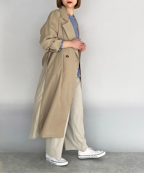 PICCIN(ピッチン)の「バックオーガンジーコート(トレンチコート・レディース・ベージュ・M/L)」の9枚目の写真