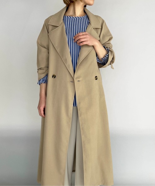 PICCIN(ピッチン)の「バックオーガンジーコート(トレンチコート・レディース・ベージュ・M/L)」の5枚目の写真