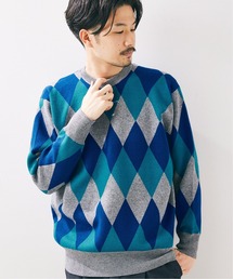 417 EDIFICE | 【Tech Wooly / テックウーリー】アーガイルクルーネック(ニット/セーター)