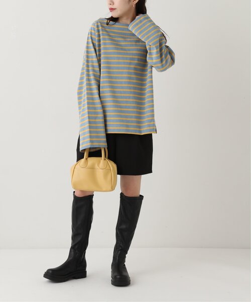 RAY CASSIN（レイカズン）の「ボーダーボートネックプルオーバー（Tシャツ/カットソー・レディース・オフホワイト/ブルー/ラベンダー・FREE）」の6枚目の写真