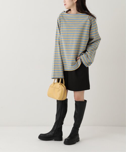 RAY CASSIN（レイカズン）の「ボーダーボートネックプルオーバー（Tシャツ/カットソー・レディース・オフホワイト/ブルー/ラベンダー・FREE）」の7枚目の写真