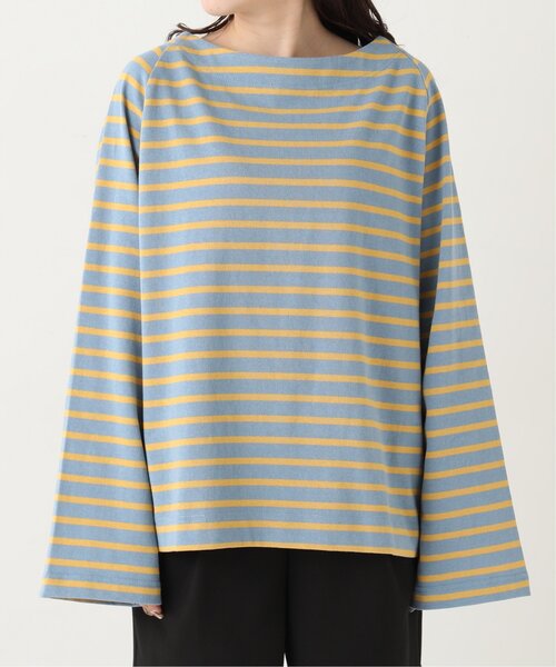 RAY CASSIN（レイカズン）の「ボーダーボートネックプルオーバー（Tシャツ/カットソー・レディース・オフホワイト/ブルー/ラベンダー・FREE）」の8枚目の写真