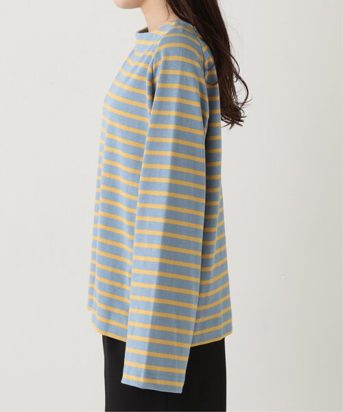 RAY CASSIN（レイカズン）の「ボーダーボートネックプルオーバー（Tシャツ/カットソー・レディース・オフホワイト/ブルー/ラベンダー・FREE）」の9枚目の写真