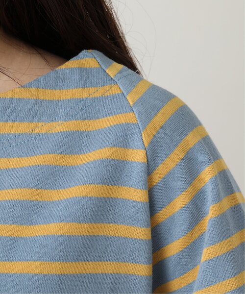 RAY CASSIN（レイカズン）の「ボーダーボートネックプルオーバー（Tシャツ/カットソー・レディース・オフホワイト/ブルー/ラベンダー・FREE）」の12枚目の写真