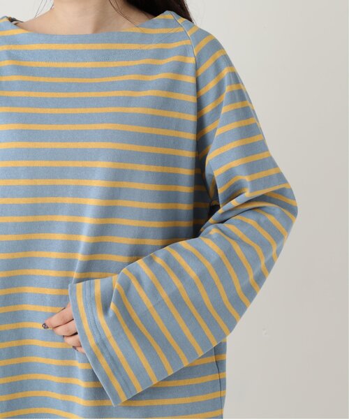 RAY CASSIN（レイカズン）の「ボーダーボートネックプルオーバー（Tシャツ/カットソー・レディース・オフホワイト/ブルー/ラベンダー・FREE）」の13枚目の写真