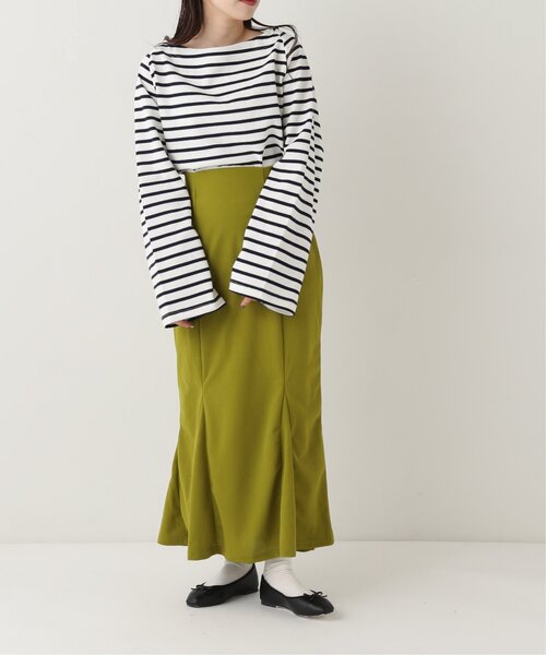 RAY CASSIN（レイカズン）の「ボーダーボートネックプルオーバー（Tシャツ/カットソー・レディース・オフホワイト/ブルー/ラベンダー・FREE）」の19枚目の写真