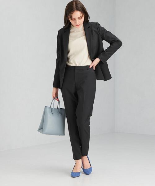 green label relaxing(グリーンレーベルリラクシング)の「TWトロピカル テーパード パンツ -ウォッシャブル・ストレッチ・防シワ-(スラックス・レディース・ブラック/ネイビー/グレー・44/46/40/38/42/36/34)」の8枚目の写真