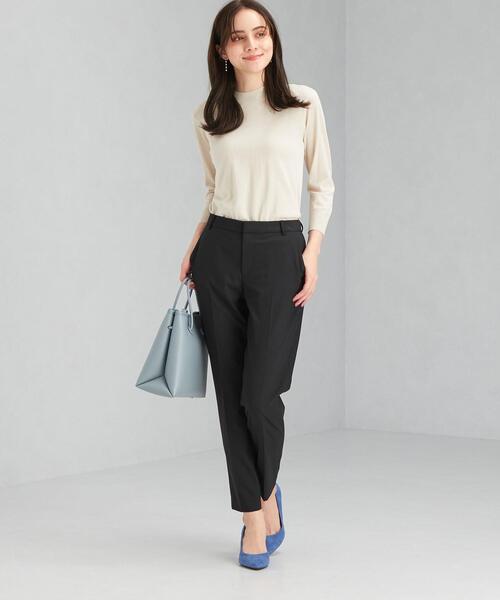 green label relaxing(グリーンレーベルリラクシング)の「TWトロピカル テーパード パンツ -ウォッシャブル・ストレッチ・防シワ-(スラックス・レディース・ブラック/ネイビー/グレー・44/46/40/38/42/36/34)」の9枚目の写真