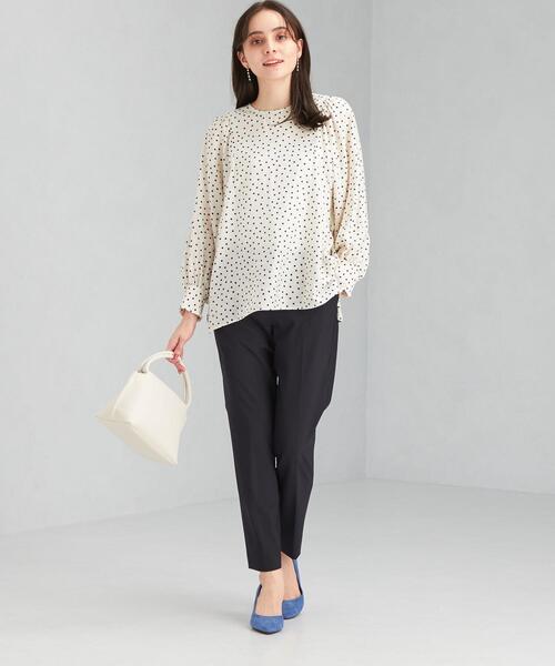 green label relaxing(グリーンレーベルリラクシング)の「TWトロピカル テーパード パンツ -ウォッシャブル・ストレッチ・防シワ-(スラックス・レディース・ブラック/ネイビー/グレー・44/46/40/38/42/36/34)」の10枚目の写真