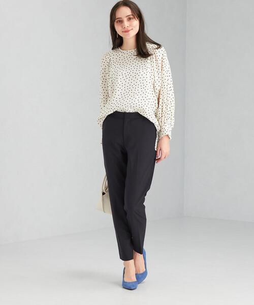 green label relaxing(グリーンレーベルリラクシング)の「TWトロピカル テーパード パンツ -ウォッシャブル・ストレッチ・防シワ-(スラックス・レディース・ブラック/ネイビー/グレー・44/46/40/38/42/36/34)」の11枚目の写真