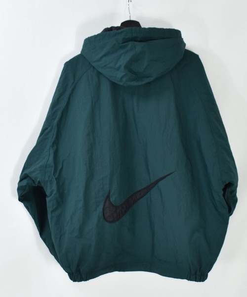 NIKE（ナイキ）の「【ヴィンテージ古着】90s NIKE ナイキ 中綿入り フルジップナイロンジャケット（ナイロンジャケット・メンズ・グリーン・LARGE）」の3枚目の写真