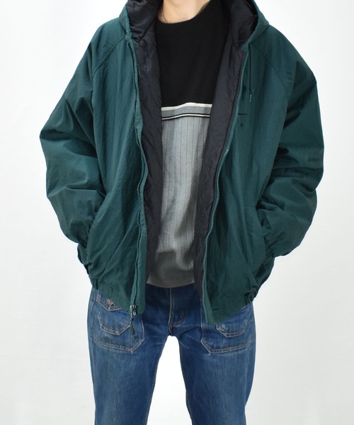NIKE（ナイキ）の「【ヴィンテージ古着】90s NIKE ナイキ 中綿入り フルジップナイロンジャケット（ナイロンジャケット・メンズ・グリーン・LARGE）」の6枚目の写真