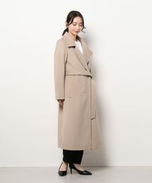 【ポン様】未使用新品★B7（ベーセッツ）ウールロングコート 定価4 2万】B7 ベーセッツボトルネック ロングコート ウール100% 日本