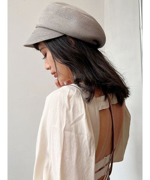 GYDA（ジェイダ）の「ワンタックキャスケット（キャスケット・レディース・ブラック/ベージュ・FREE）」の13枚目の写真