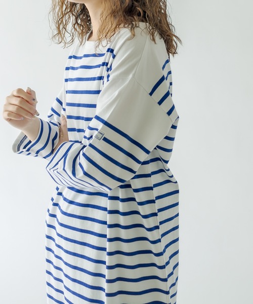 mystic（ミスティック）の「MONT KEMMEL バスクボーダーワンピース（ワンピース・レディース・ブラック/ブルー・FREE）」の7枚目の写真