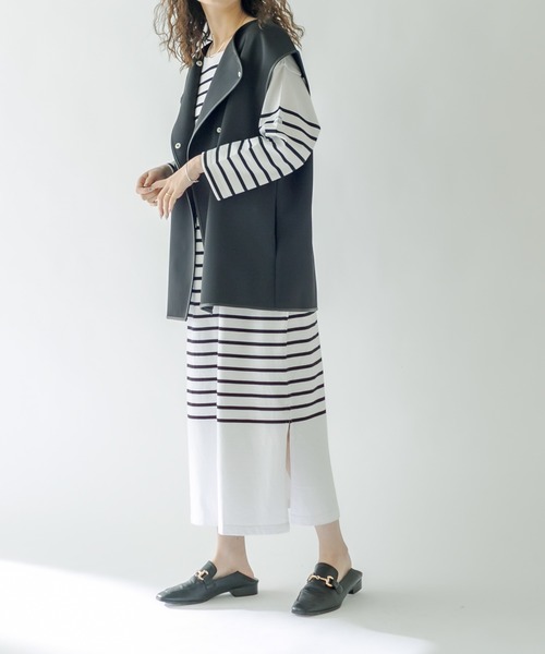 mystic（ミスティック）の「MONT KEMMEL バスクボーダーワンピース（ワンピース・レディース・ブラック/ブルー・FREE）」の11枚目の写真