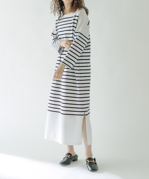 mystic（ミスティック）の「MONT KEMMEL バスクボーダーワンピース（ワンピース・レディース・ブラック/ブルー・FREE）」の13枚目の写真