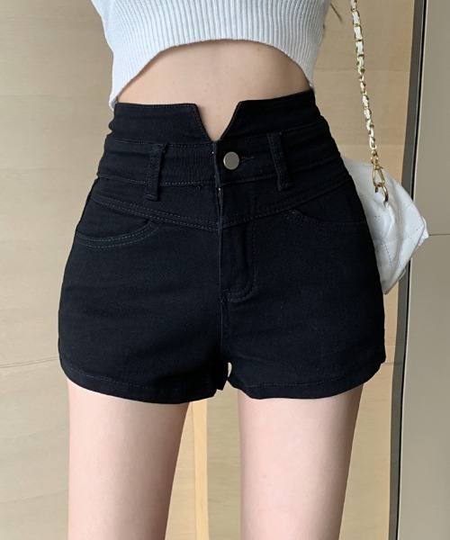 セール ハイウエストショートパンツ デニムパンツ At12 03 アットイチニーゼロサン のファッション通販 Zozotown