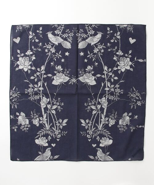 BOHEMIANS(ボヘミアンズ)の「BOHEMIANS/ボヘミアンズ NIGHTINGALE BANDANA ナイチンゲールバンダナ(バンダナ/スカーフ・メンズ・ダークグリーン/ネイビー/ピンク・FREE)」の3枚目の写真