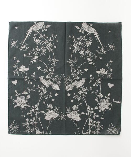 BOHEMIANS(ボヘミアンズ)の「BOHEMIANS/ボヘミアンズ NIGHTINGALE BANDANA ナイチンゲールバンダナ(バンダナ/スカーフ・メンズ・ダークグリーン/ネイビー/ピンク・FREE)」の2枚目の写真