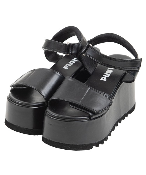 PUNYUS（プニュズ）の「厚底ベルクロサンダル（サンダル・レディース・ブラック・1/2/3/4）」の6枚目の写真