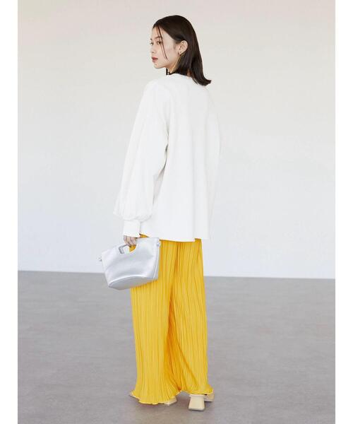 Green　Parks（グリーンパークス）の「・novem9 ランダムプリーツパンツ（その他パンツ・レディース・ブラック/モカ/イエロー/ブルー/チャコールグレー/グリーン・FREE）」の7枚目の写真