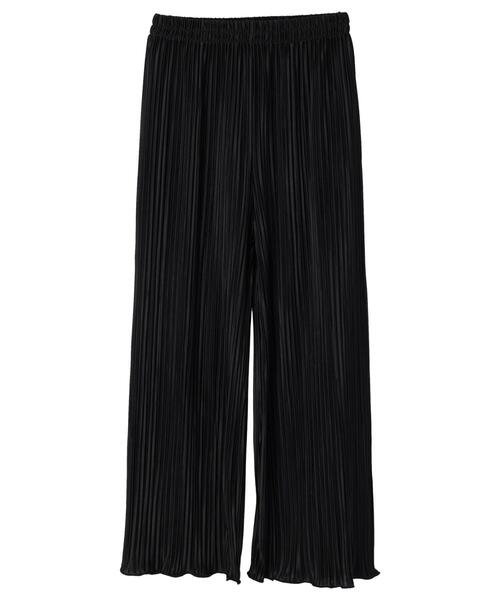 Green　Parks（グリーンパークス）の「・novem9 ランダムプリーツパンツ（その他パンツ・レディース・ブラック/モカ/イエロー/ブルー/チャコールグレー/グリーン・FREE）」の2枚目の写真