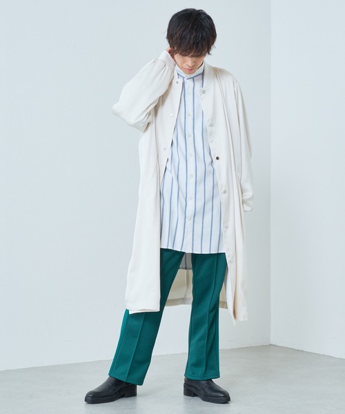 Lui's（ルイス）の「サテンロングブルゾン（ブルゾン・メンズ・ホワイト/ブラック・MEDIUM/SMALL）」の12枚目の写真