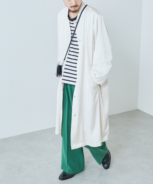 Lui's（ルイス）の「サテンロングブルゾン（ブルゾン・メンズ・ホワイト/ブラック・MEDIUM/SMALL）」の9枚目の写真