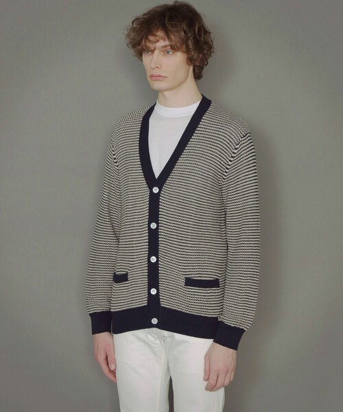 MACKINTOSH LONDON（マッキントッシュ ロンドン）の「ランダムボーダーカーディガン（カーディガン/ボレロ・メンズ・ブルー系その他7・M/L/LL）」の3枚目の写真