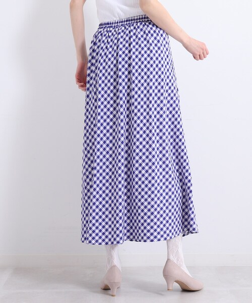 SHOO・LA・RUE(シューラルー)の「◆バイアスギンガムチェックスカート(スカート・レディース・ベージュ系その他2/ブラック系1/ブルー系1・00)」の6枚目の写真