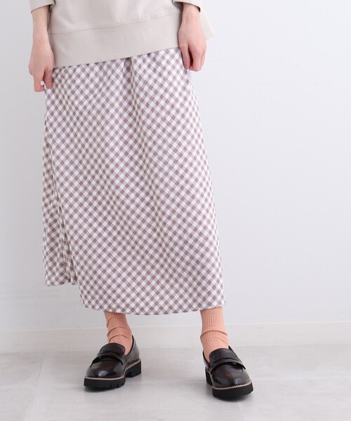 SHOO・LA・RUE(シューラルー)の「◆バイアスギンガムチェックスカート(スカート・レディース・ベージュ系その他2/ブラック系1/ブルー系1・00)」の13枚目の写真