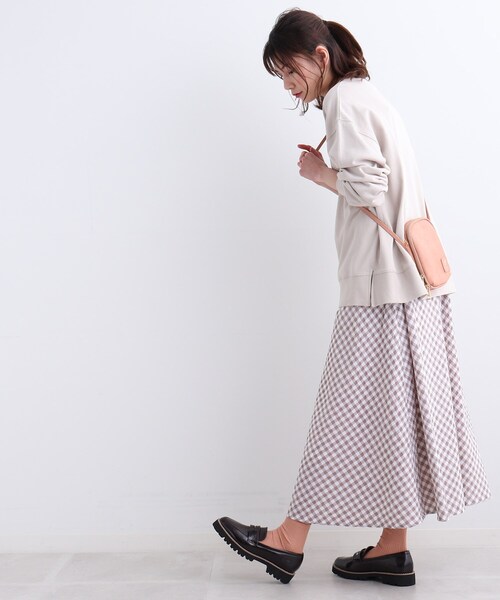 SHOO・LA・RUE(シューラルー)の「◆バイアスギンガムチェックスカート(スカート・レディース・ベージュ系その他2/ブラック系1/ブルー系1・00)」の14枚目の写真
