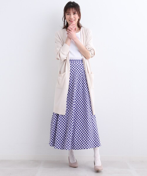 SHOO・LA・RUE(シューラルー)の「◆バイアスギンガムチェックスカート(スカート・レディース・ベージュ系その他2/ブラック系1/ブルー系1・00)」の20枚目の写真