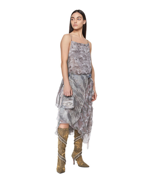 DIESEL（ディーゼル）の「レディース スリップドレス ワンピース シフォン カモフラ（ワンピース・レディース・グレー・MEDIUM/X-SMALL）」の14枚目の写真