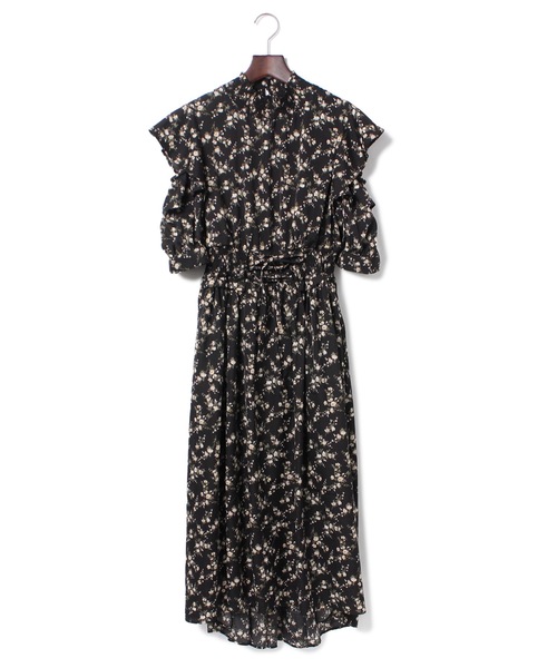 TORTE(トルテ)の「花柄フリルワンピース(ワンピース・レディース・ホワイト/ブラック/ライトグリーン・FREE)」の1枚目の写真