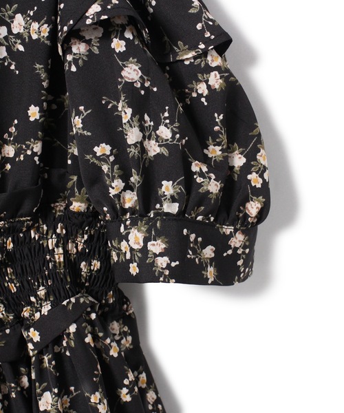 TORTE(トルテ)の「花柄フリルワンピース(ワンピース・レディース・ホワイト/ブラック/ライトグリーン・FREE)」の6枚目の写真