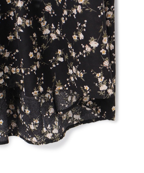 TORTE(トルテ)の「花柄フリルワンピース(ワンピース・レディース・ホワイト/ブラック/ライトグリーン・FREE)」の12枚目の写真